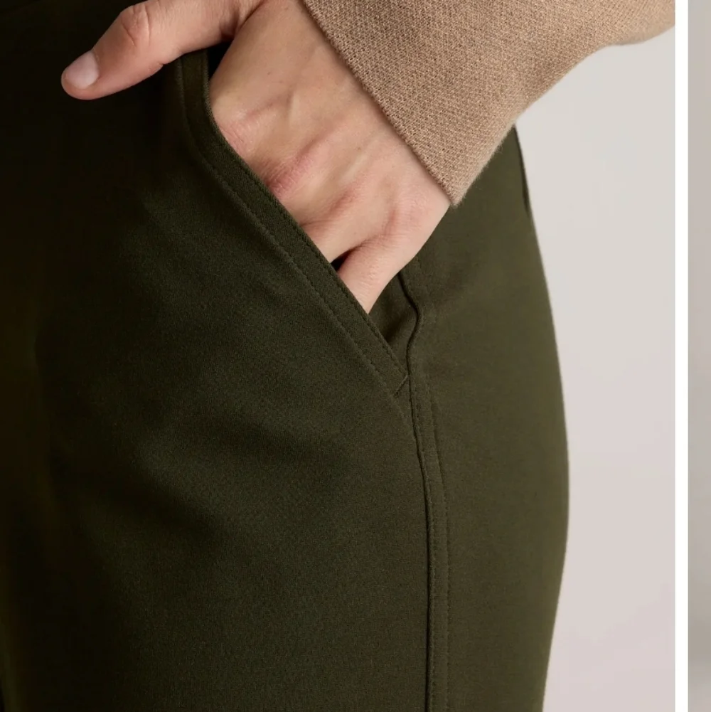 QUINCE Ultra-Stretch Pointe Tapered Cargo Pants Sz L Olive - Picture 5 of 6